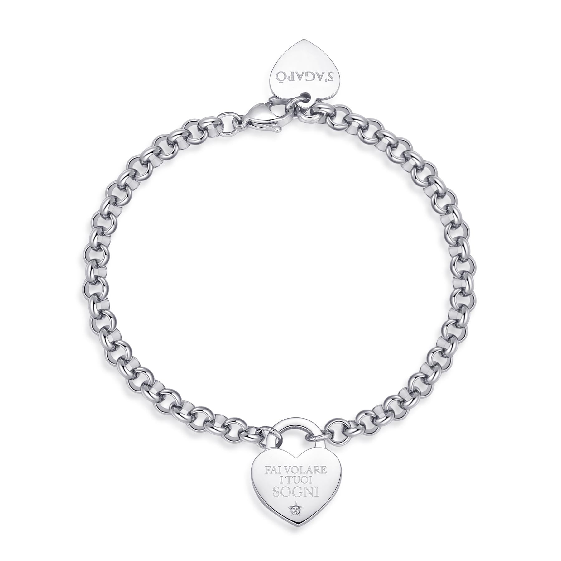 S'Agapõ Bracciale BE MY ALWAYS - BE MY ALWAYS - Acciaio