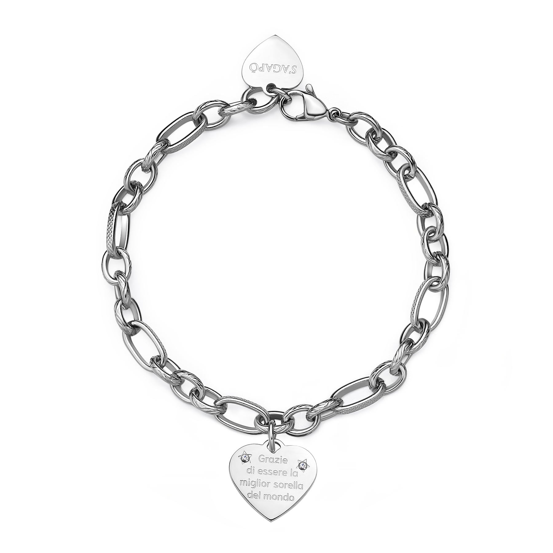 S'Agapõ Bracciale BE MY FAMILY - BE MY FAMILY - Acciaio