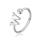S'Agapõ Anello CLICK LETTERA W - CLICK - Acciaio