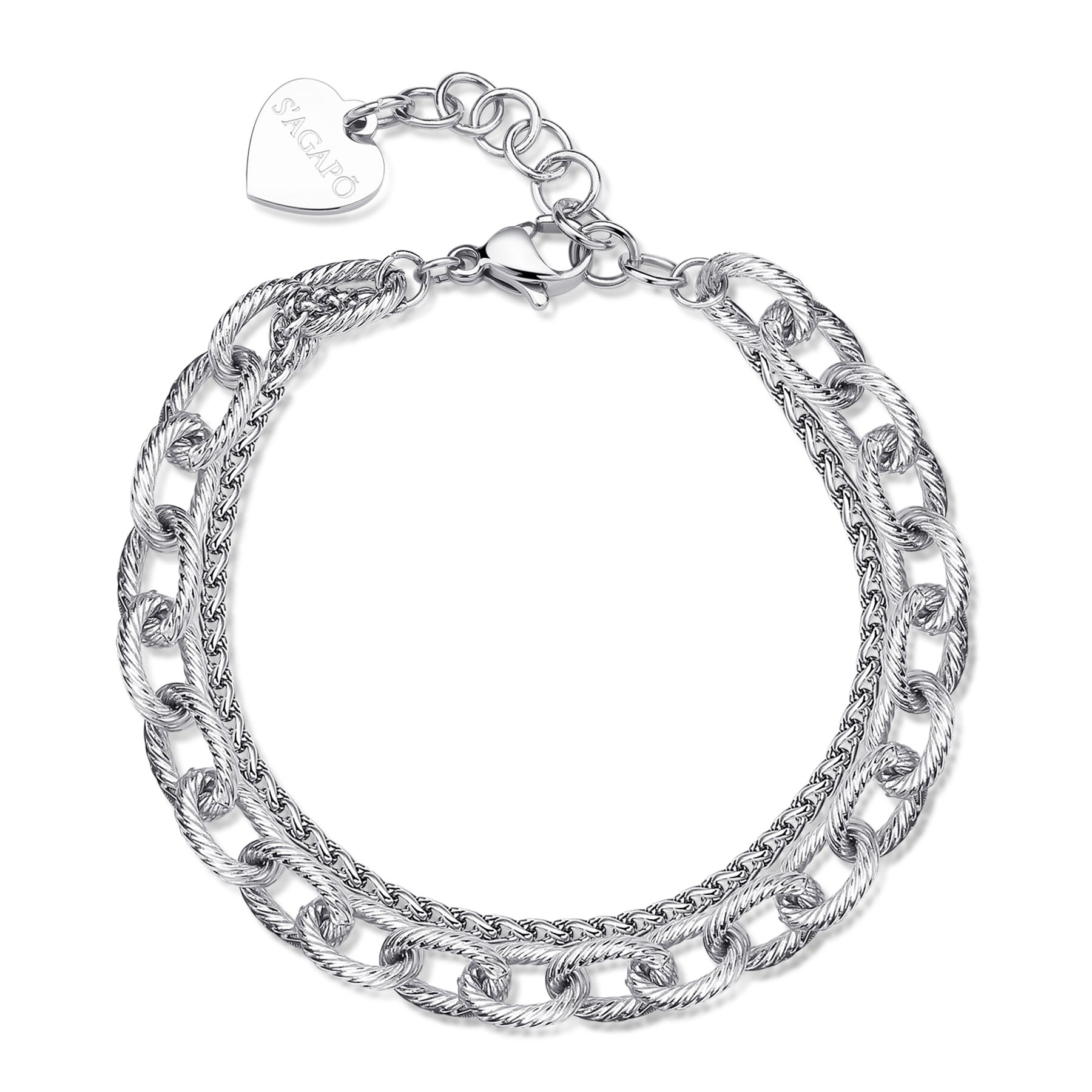 S'Agapõ Bracciale CHUNKY - CHUNKY - Acciaio