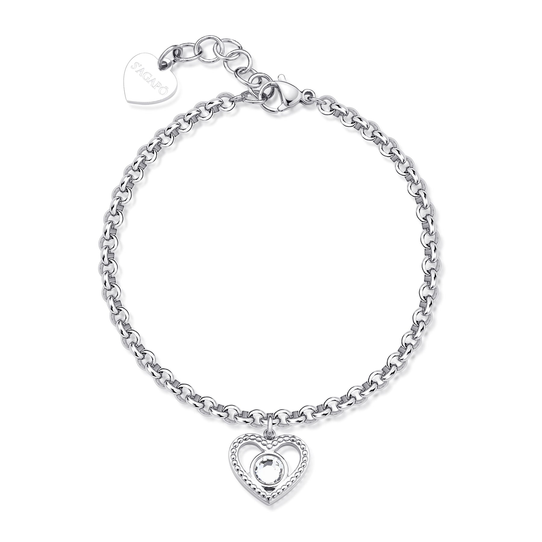 S'Agapõ Bracciale LUCKY LIGHT - LUCKY LIGHT - Acciaio