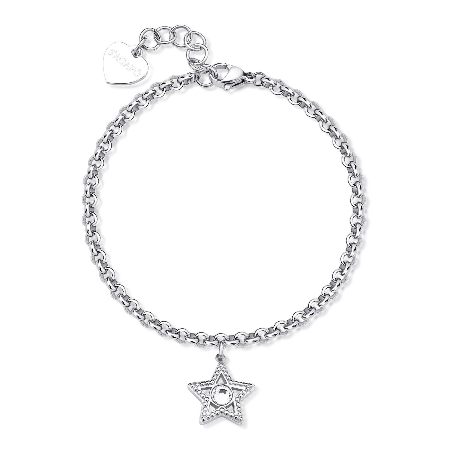 S'Agapõ Bracciale LUCKY LIGHT - LUCKY LIGHT - Acciaio