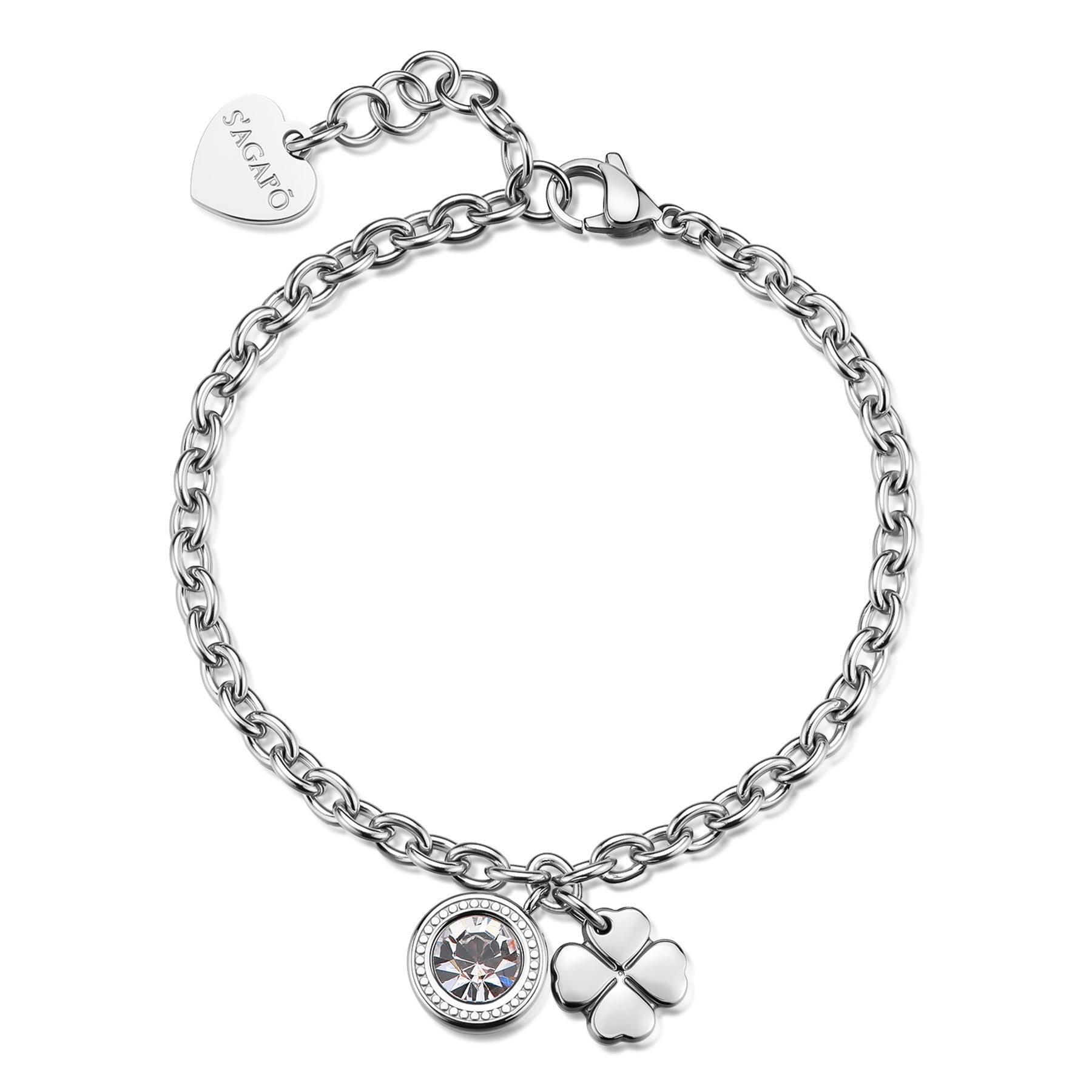 S'Agapõ Bracciale LUCKY LIGHT - LUCKY LIGHT - Acciaio