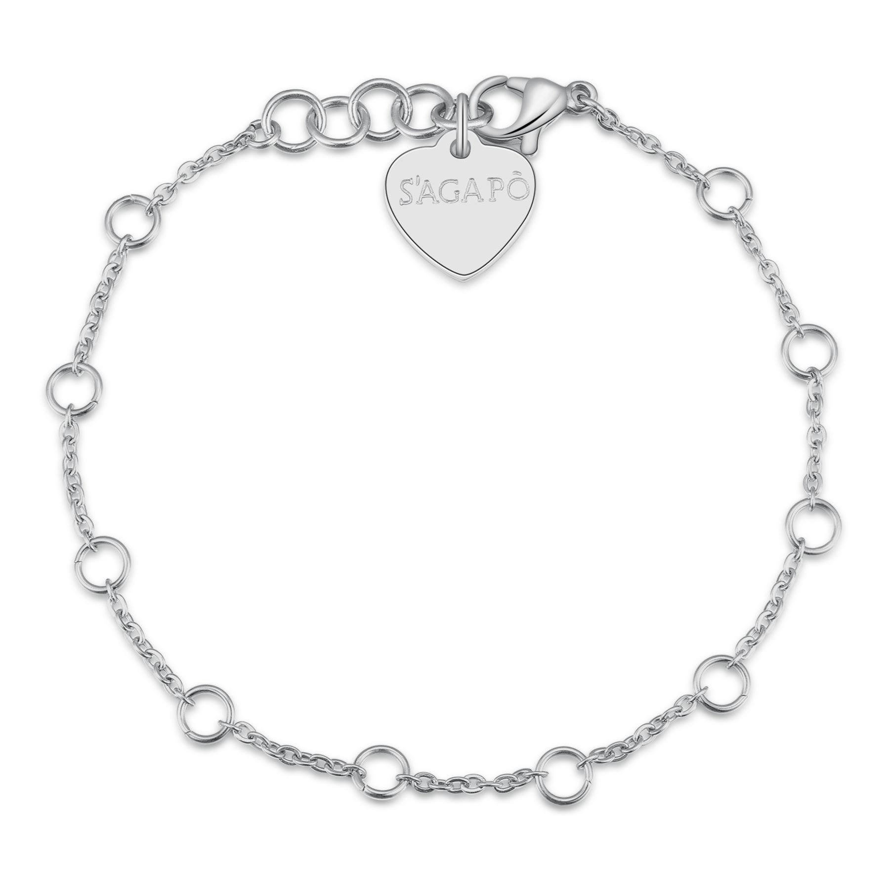 S'Agapõ Bracciale LETTERS - LETTERS - Acciaio