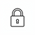 icon-on-a-lock-in-black-and-white png